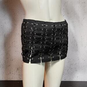 VINTAGE Y2K Tripp NYC Mini Skirt Size S Gothic Vampire Ring Lace Rave Mallgoth